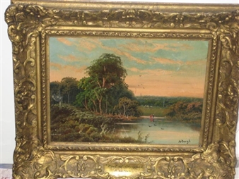 2 works: Near Windsor; Pool at Chengford - A. Leigh