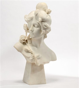 Young women with roses - F. Saul