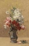 Blumenstrauß in einem Zinnkrug - Charles-Emile Dameron