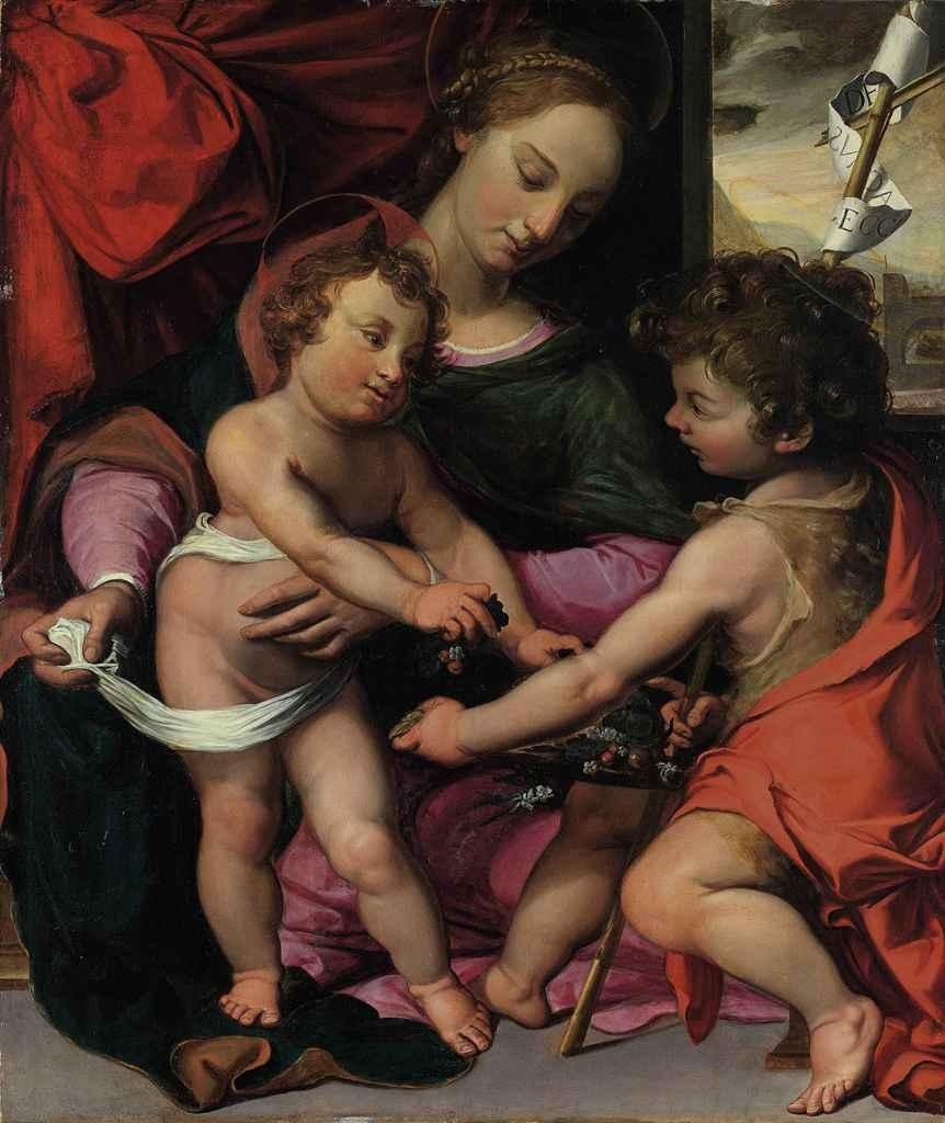 Santi di Tito | The Madonna and Child with the young Saint John the ...