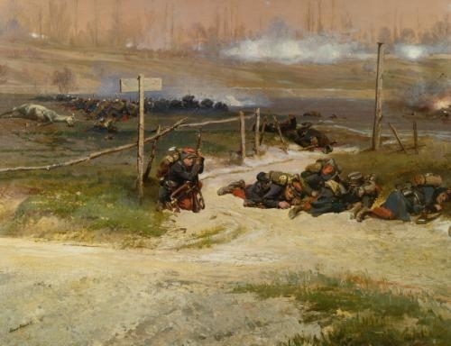 Au Pied Du Poteau by Édouard Jean Baptiste Detaille