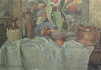 Still life with pots - Anders Carl Hune