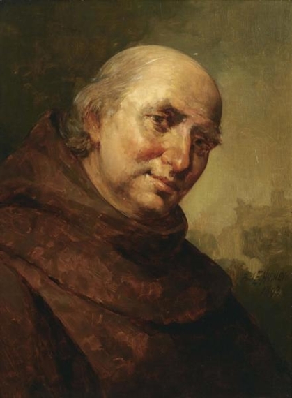 Portrait of a monk by Paul Harney, 1893