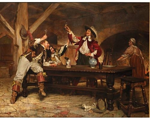 A toast to King Charles by Edgar Bundy, 1898