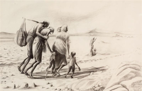 Pearl Buck's "Good Earth" No. 3 by John Biggers, 1964