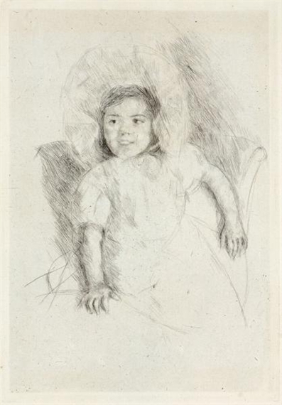 Margo Wearing A Bonnett, No. 3 by Mary Cassatt, 1902