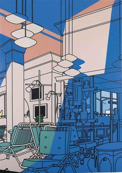 Sun Lounge by Patrick Caulfield, 1975