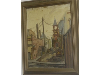 The Old Town Clock - Leona Haskell Mcdaniel