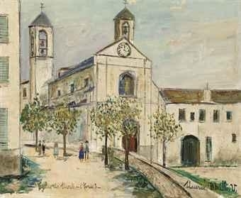 Eglise de Murato, Corse by Maurice Utrillo, circa 1940-1942