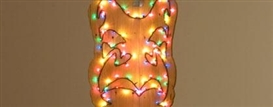 A Totem Pole Made of Christmas Lights
