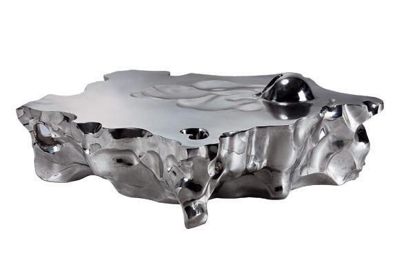 Artwork by Shi Jianmin, Exiting the Cave, Made of Stainless Steel