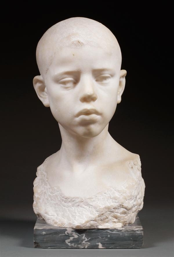 Artwork by Ezio Ceccarelli, Gavroche, Made of white marble