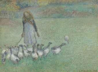 Petite gardeuse d'oies by Camille Pissarro, 1886