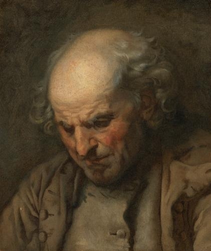 Study of an Old Man, Head and Shoulders by Jean-Baptiste Greuze