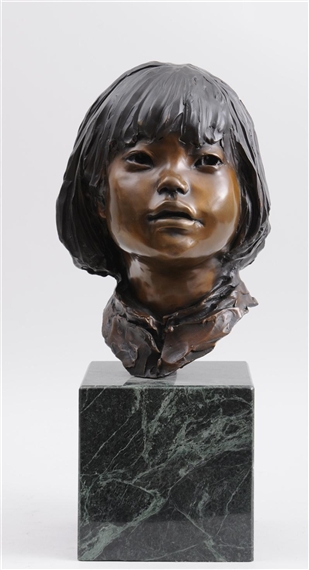 HEAD OF A GIRL by Glenna Goodacre, 1991