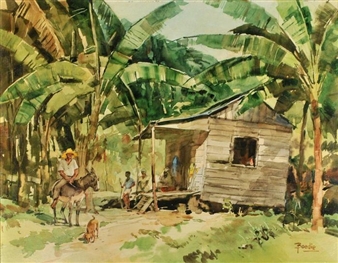 Tropical Scene - Arnold E. Boedeker