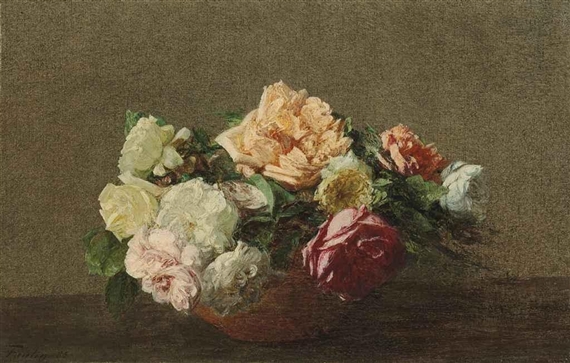 Roses by Henri Fantin-Latour, 1885