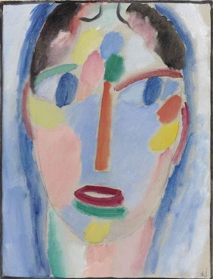 Mystischer Kopf: Kopf in Blau by Alexej von Jawlensky, 1918