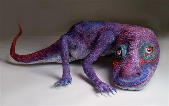 purple lizard species