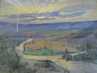 "Le Rhône à Lartigny" (Martigny) - Thécla Stilling