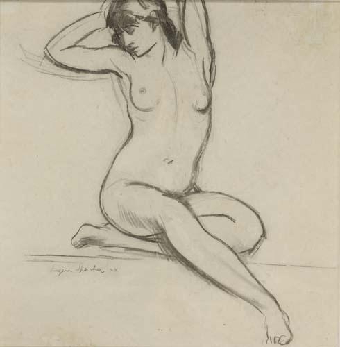 Seated Female Nude by Eugene Edward Speicher, 1924