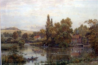 2 works: River landscapes - Tom Hunn