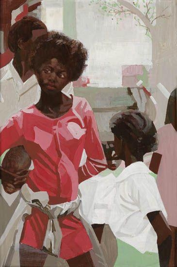 Artwork by Ernest Crichlow, Untitled (Figure Composition), Made of Oil on masonite board