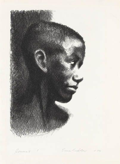 Artwork by Ernest Crichlow, Ronnie, Made of Lithograph