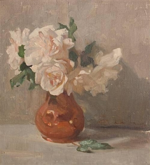 Still life with pink roses - Constance Jenkins