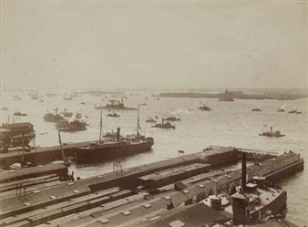 New York (view of the harbor and the Statue of Liberty) - Pach Brothers