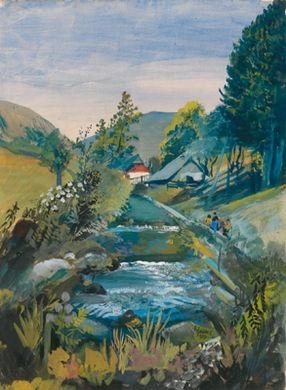 Syrning-Bach/Puchberg by Oskar Laske, 1950