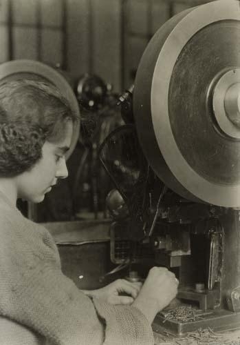 Madonna of the Machine (Punch Press) by Lewis Hine, 1920s