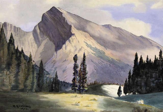 MT. RUNDLE by Roland Gissing, 1926