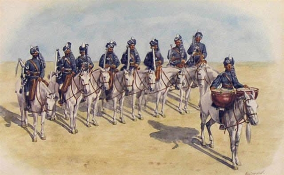 BRITISH INDIAN ARMY UNIFORMS. The 13th Bengal Lancers Regiment