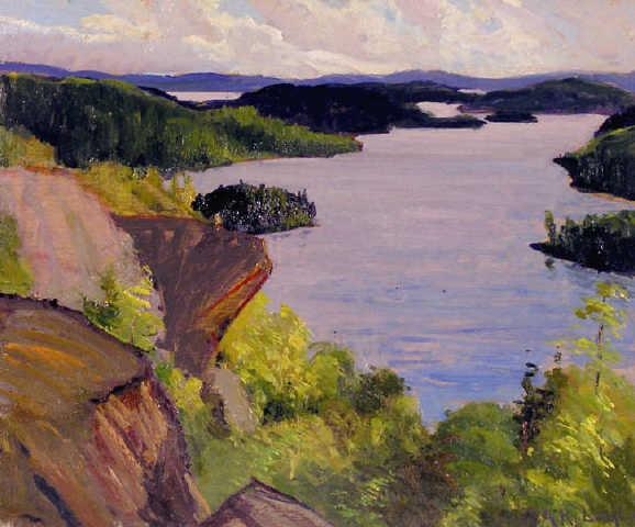 Artwork by George A. Kulmala, DISTANT VIEW, Made of Oil on board