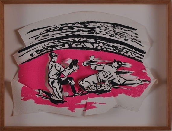 SLIDING SERIES (MAGENTA ONLY) by Kim MacConnel, 1980