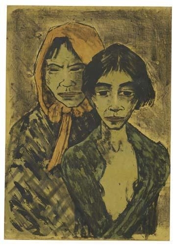 Zwei Zigeunerinnen by Otto Müller, 1926-1927
