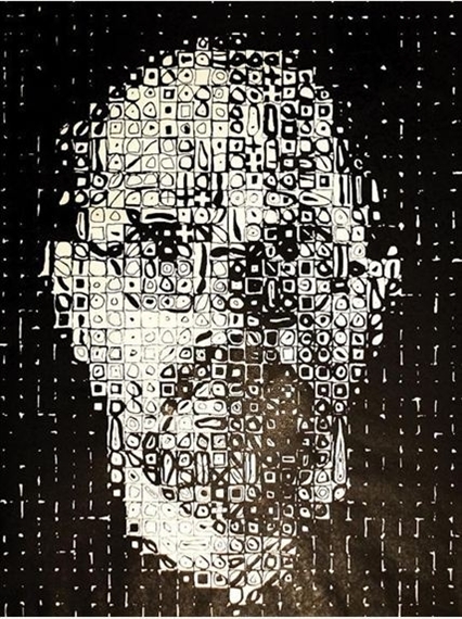 Self-portrait (tapestry), Chuck Close : Auction Prices & Indices: LiveArt