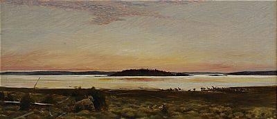 Gåsskytte by Bruno Liljefors, 1896