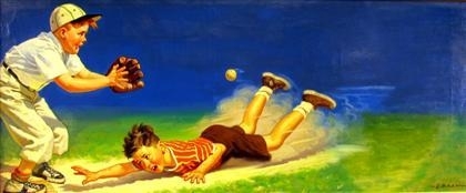 SLIDING INTO BASE by George Brehm