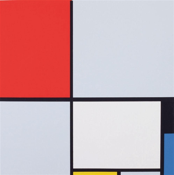 Composition en rouge, jaune, bleu by Piet Mondrian