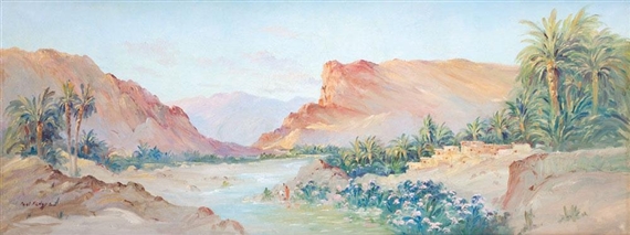 Vue panoramique de l'Oued El Kantara by Paul Fenasse