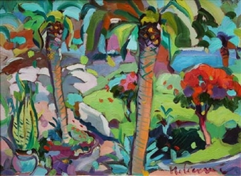 Giardino con palme - Claudio Malacarne