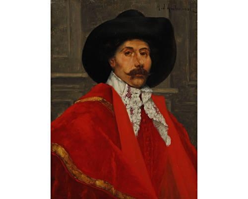 Artwork by A. D’ambrossi, 2 works: Portraits of Cavaliers, Made of oil on board