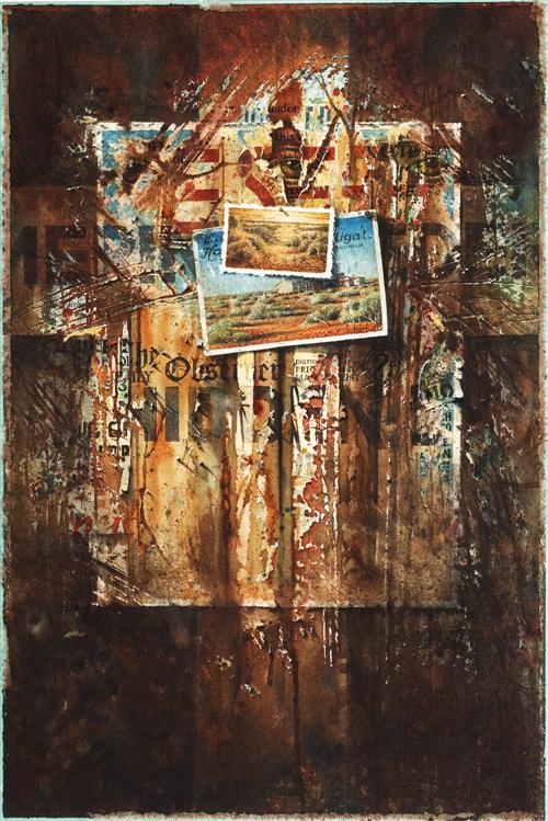 Artwork by Drew Gregory, The Observed and the Observer, Made of watercolour and gouache on paper