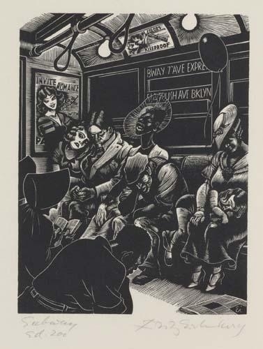Subway by Fritz Eichenberg, 1937