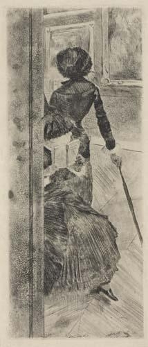 Au Louvre, la peinture, Mary Cassatt by Edgar Degas, Circa 1879-1880