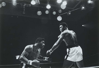 Cassius Clay (who would soon rename himself Mohammed Ali) in the ring with Floyd Patterson - Arthur Rickerby