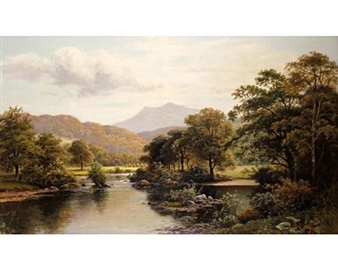 River scene in North Wales - Thomas Spinks