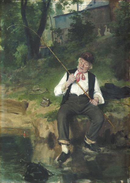 Artwork by Pierre-Léon-Horace Ruel, The Catch